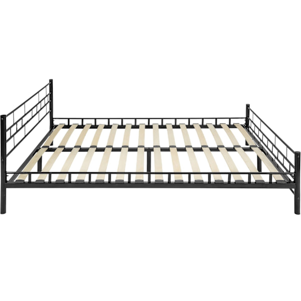 tectake Sängram med ribbotten i modern design - 200 x 140 cm Svart