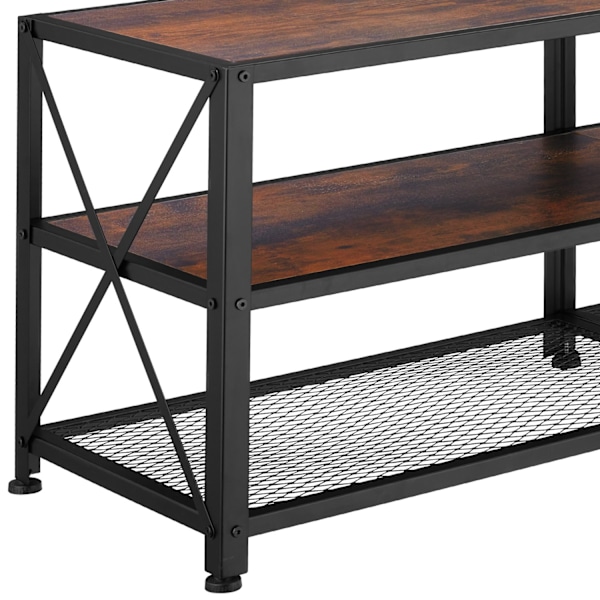 tectake TV-bänk - 141 cm Mörkbrun