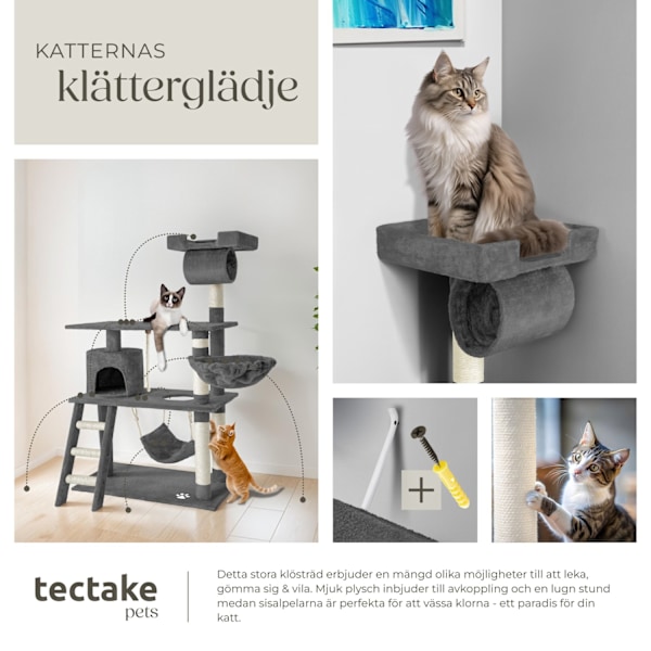 tectake Katt klösträd, Martin grå