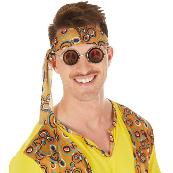 tectake Maskeraddräkt Herr Hippie Franco MultiColor L