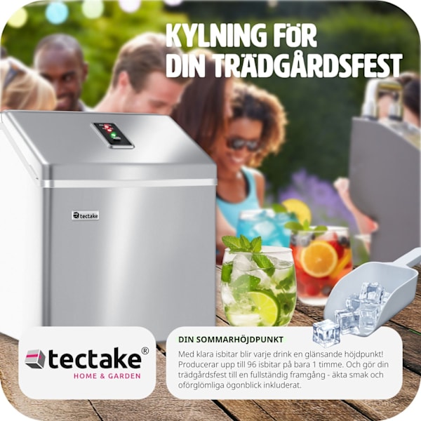 tectake Ismaskin för klara iskuber Silver