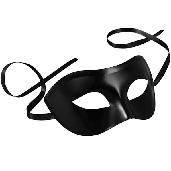 tectake Venetiansk mask, enfärgad ögonmask för maskerad Svart