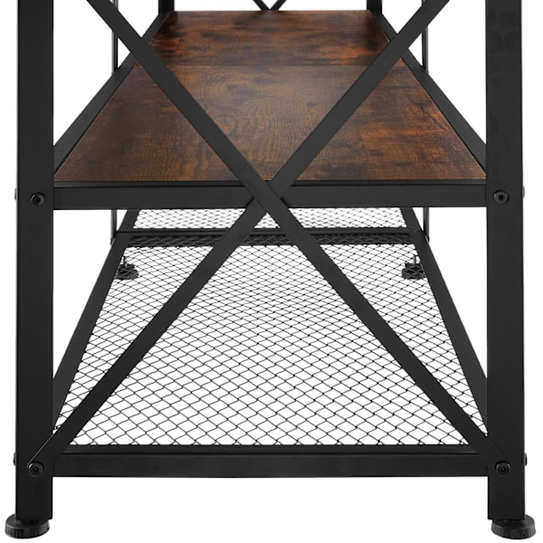 tectake TV-bänk - 141 cm Mörkbrun