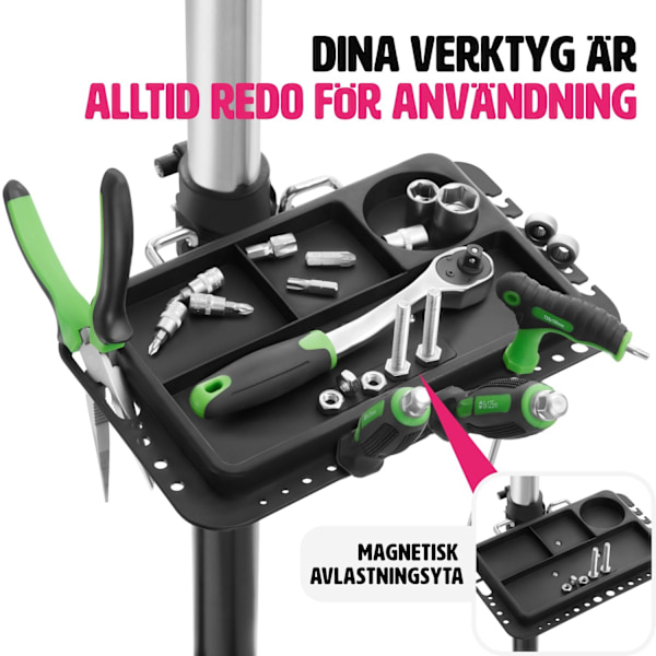 tectake Cykelreparationsställ Tristan - Fällbar och höjdjusterbar, lämplig för elcyklar Svart