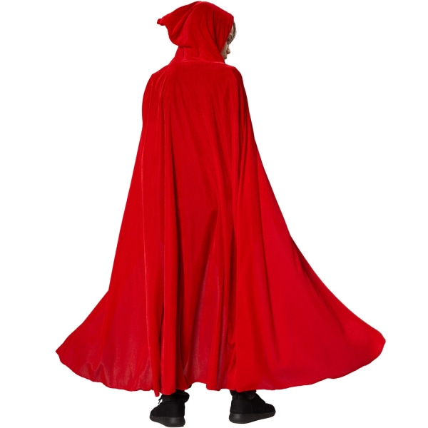 tectake Maskeraddräkt för barn Mystisk cape med huva - 116 cm Röd