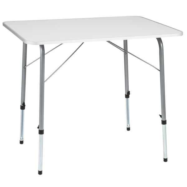 tectake Campingbord höjdjusterbart 80x60x68 cm grå