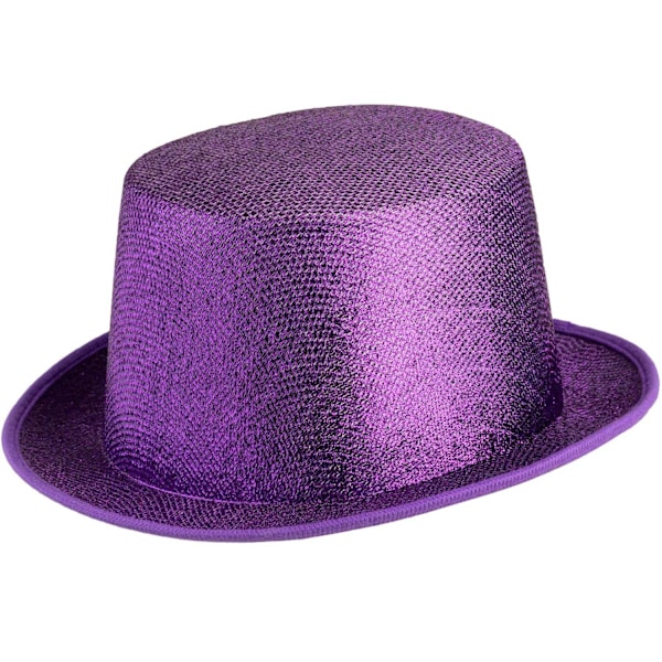 tectake Glitter-cylinderhatt Lila