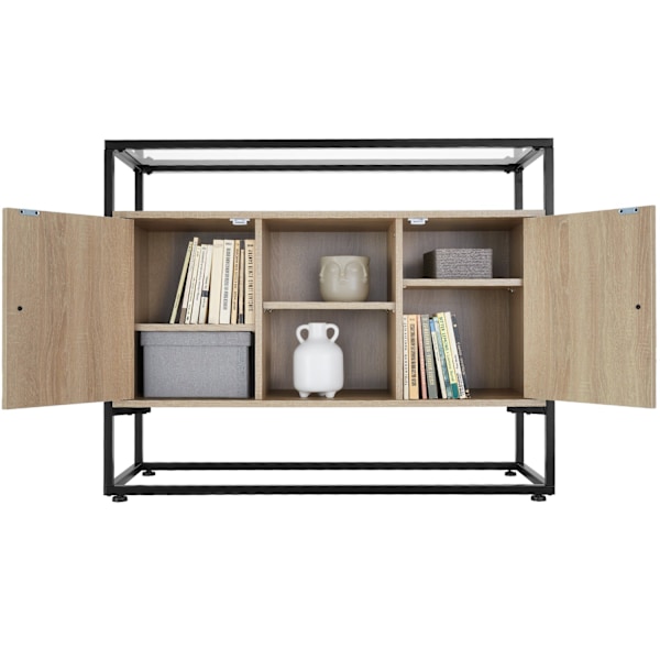 tectake Skänk Oldham 100x38x80,5cm Ljusbrun