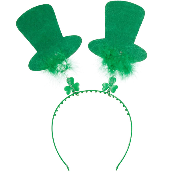 tectake St. Patrick’s Day huvudbonad cylinderhattar med fjädrar Grön
