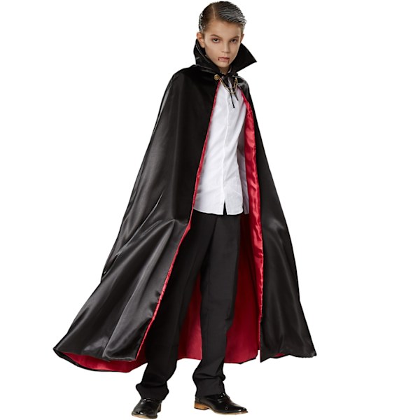tectake Maskeraddräkt för barn Elegant vampyrcape - 116 cm Röd