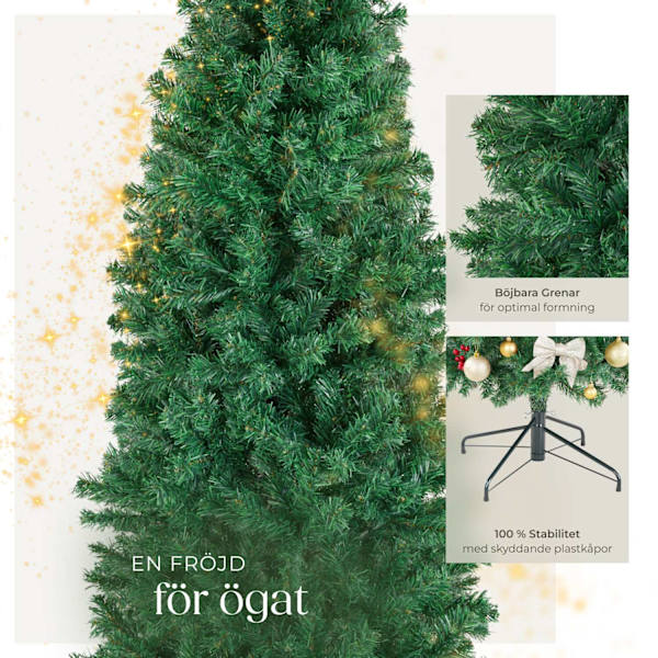 tectake Konstgjord julgran Comet, naturtrogen design - 150 cm Grön