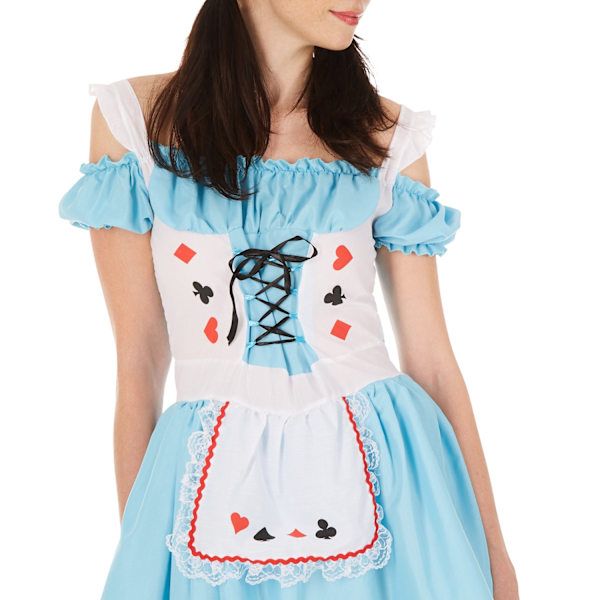 tectake Maskeraddräkt Spelkortsdam White M