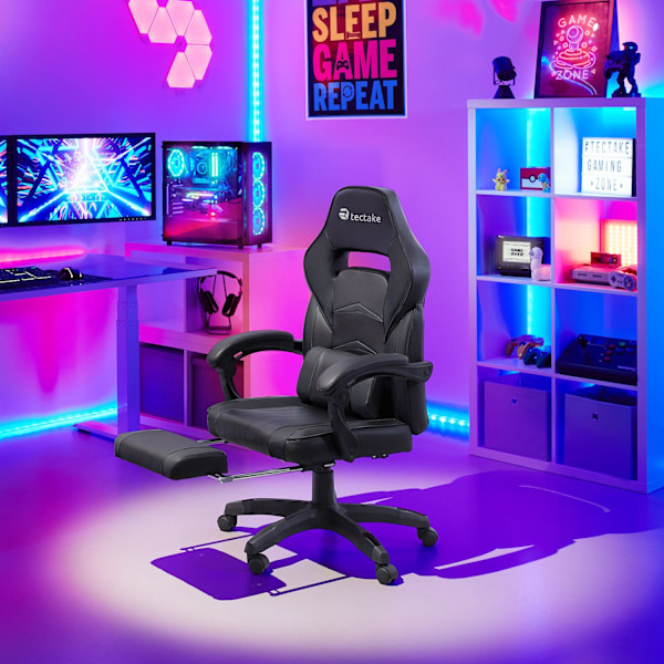 tectake Gamingstol Comodo Svart