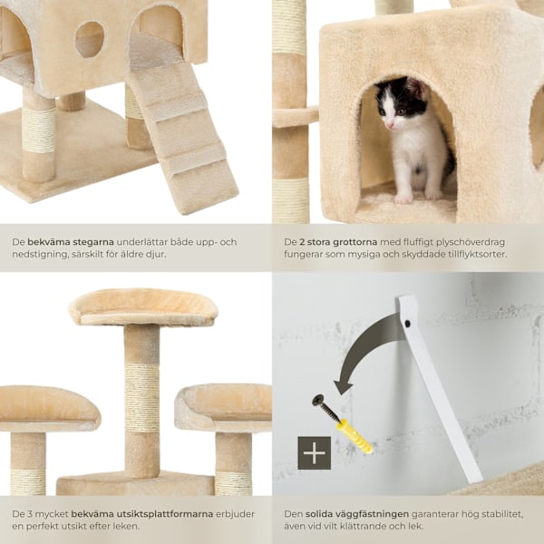 tectake Katt klösträd, klösmöbel Mogli Beige