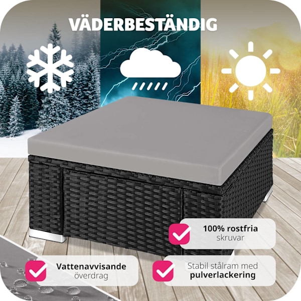 tectake Pall med dyna konstrotting grå