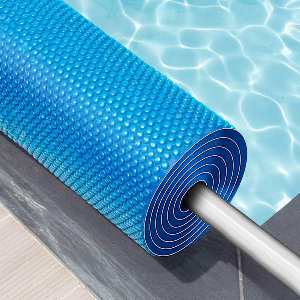 tectake Poolskydd rektangulär - 274 x 549 cm Blå