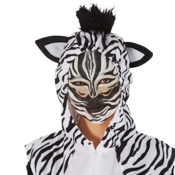 tectake Maskeraddräkt Zebra White XL