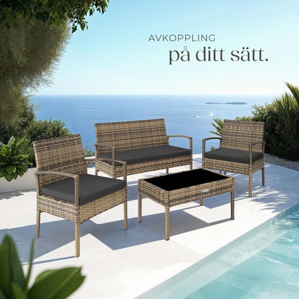 tectake Soffgrupp Sparta i konstrotting Natur