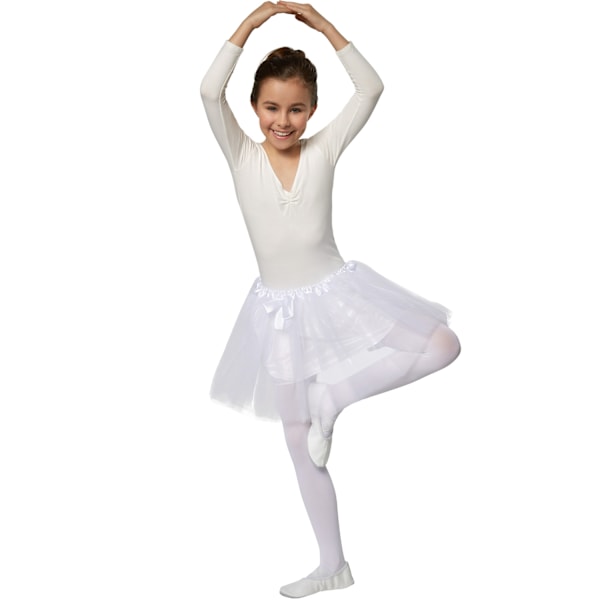 tectake Barn-ballerinakjol vit White 140 (9-10y)