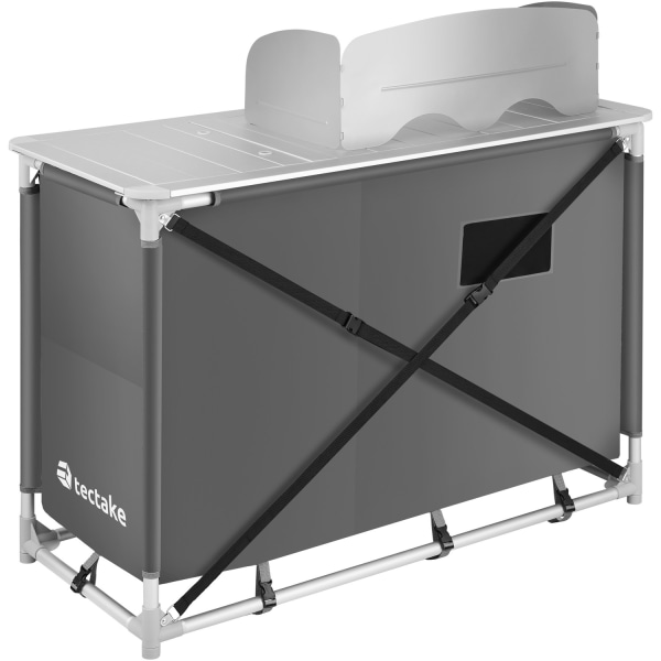 tectake Campingkök 116x52x107cm grå