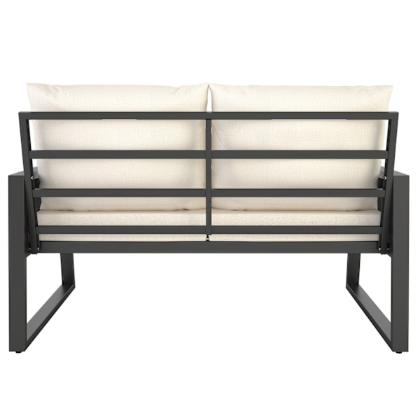 Loungeset Captive i rep-design - Set 2 (1 x soffa / 1 x bord) Grafitgrå
