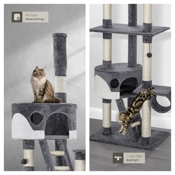tectake Klösträd katt, klösmöbel Hansi Vit