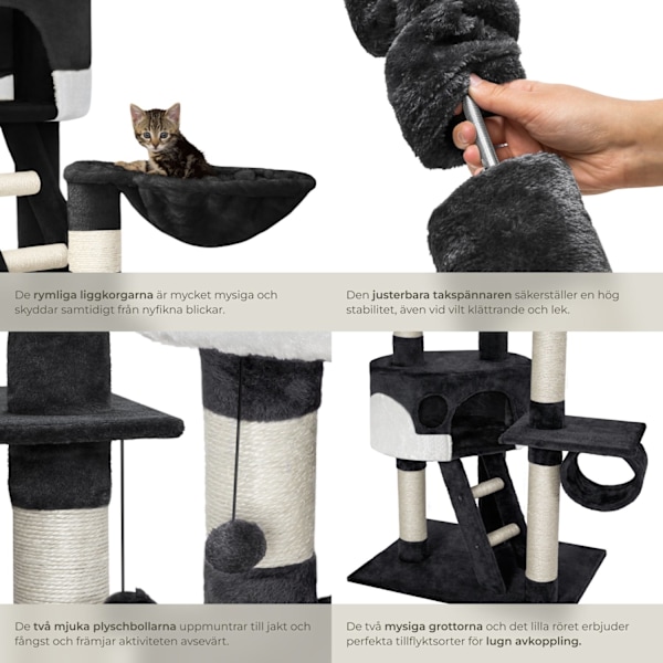 tectake Klösträd katt, klösmöbel Hansi Vit