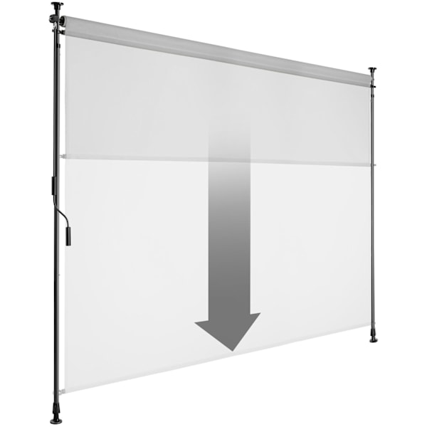 Markis Taija med handvev - 200 x 310 cm, ljusgrå Ljusgrå