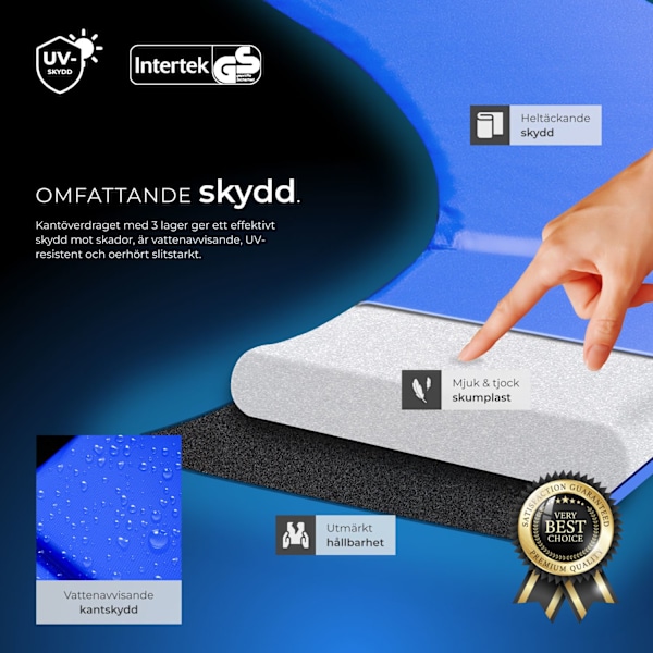 tectake Studsmatta Jumpy med skyddsnät - 305 cm Blå