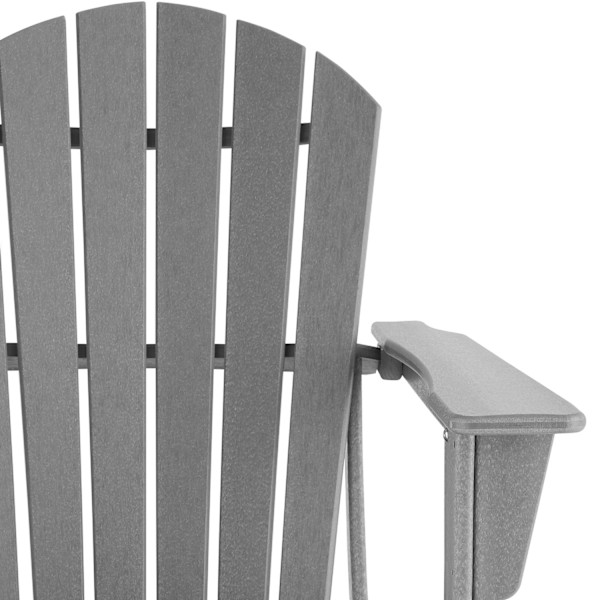 tectake Trädgårdsstol i Adirondack design Ljusgrå