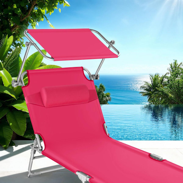 tectake Solsäng Chloé Rosa