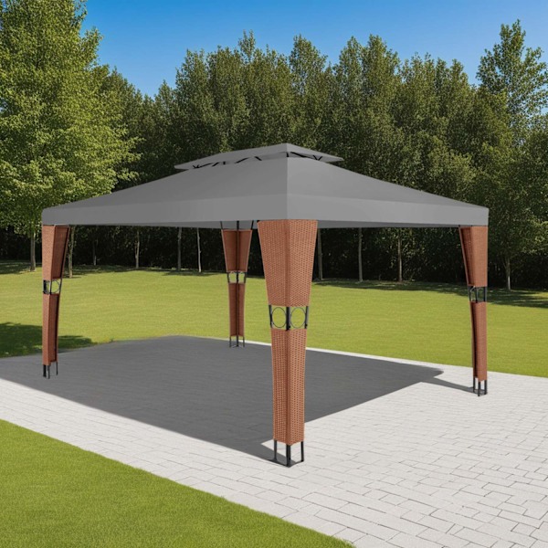 tectake Paviljong i konstrotting Mona 3x4m Antracit