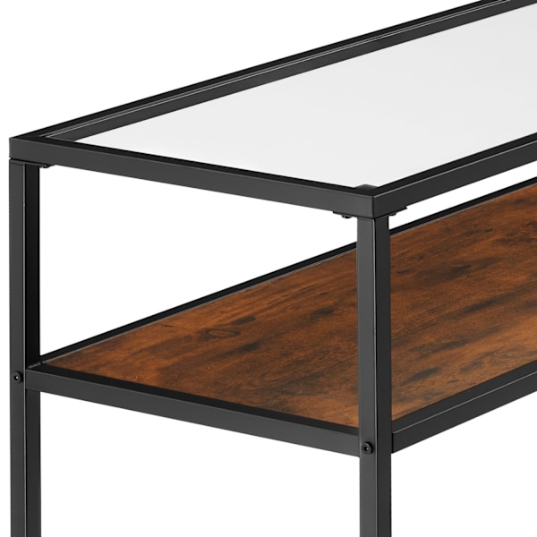 tectake Kilkenny avlastningsbord 100x41x80,5cm Mörkbrun