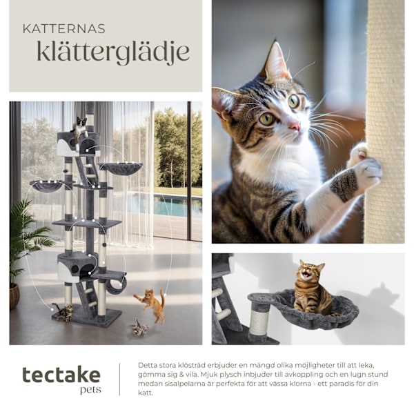 tectake Klösträd katt, klösmöbel Hansi Vit