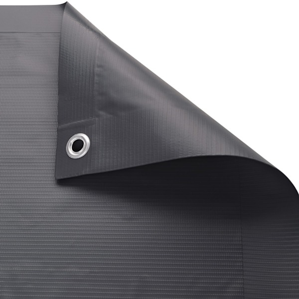 tectake Balkongskydd med metallförstärkta öglor, version 1 -  90 cm Svart