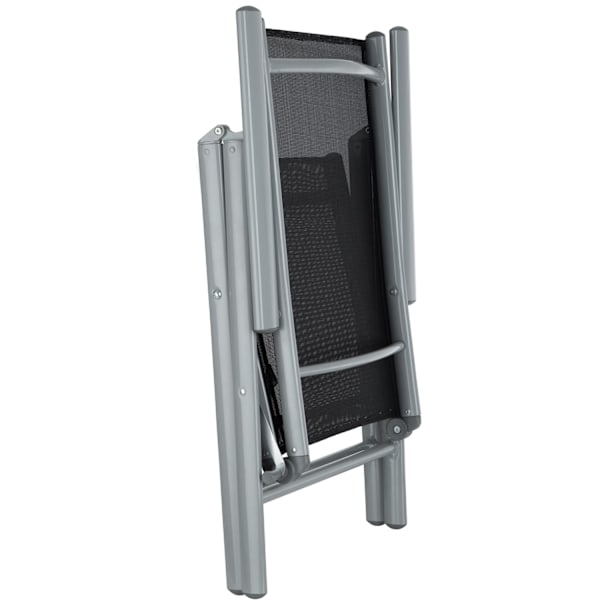 tectake Matgrupp i aluminium med 8 stolar Silver