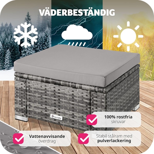 tectake Pall med dyna konstrotting grå