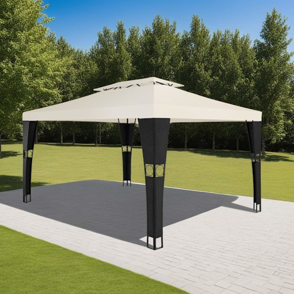tectake Paviljong i konstrotting Mona 3x4m Grädde