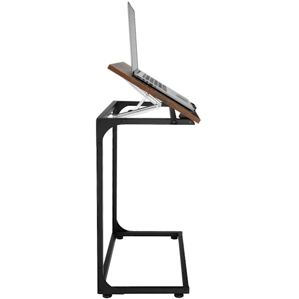 tectake Sidobord med tippbar skiva Ruston 55x35x66,5cm Mörkbrun