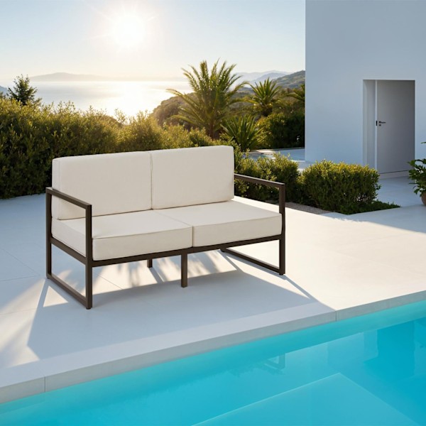 tectake 2-sits loungesoffa Comosa Beige