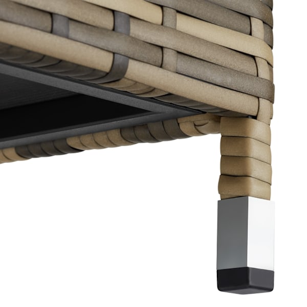 tectake Dynbox Kiruna med lock Natur
