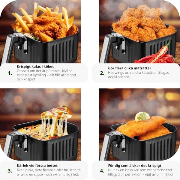tectake Airfryer Ben 10.2 L Silver