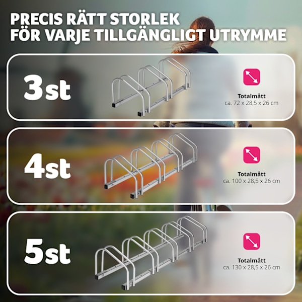 tectake Cykelställ - 4 Silver