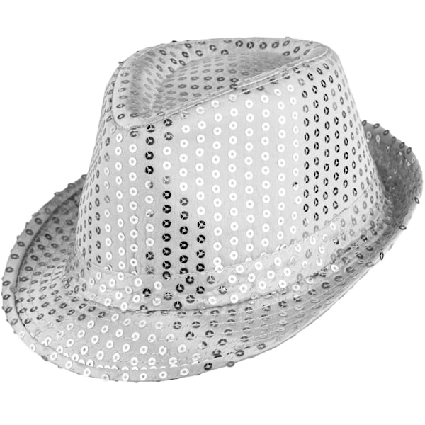tectake Partyhatt med paljetter Silver