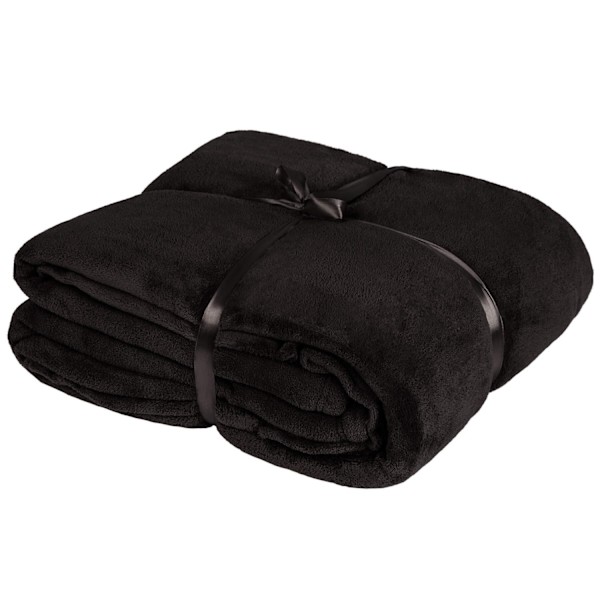 tectake 2st filtar med ärmar - 200 x 170 cm Svart