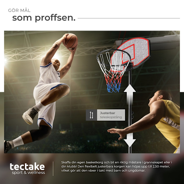tectake Basketkorg Harlem Svart