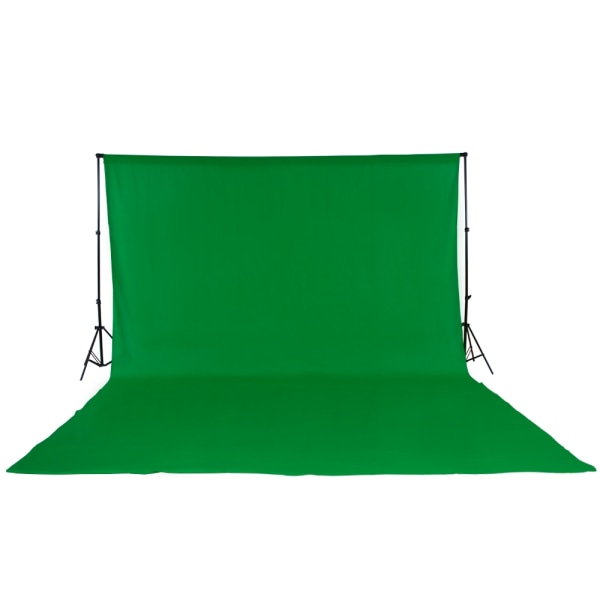 tectake Fotobakgrund / Backdrop set 3x6m med väska Grön