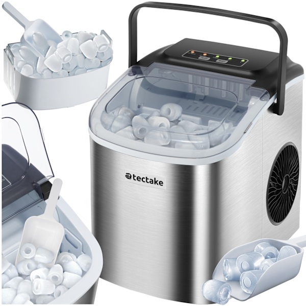tectake Ismaskin Arctic, 1,2 L, 2 isbitsstorlekar Silver