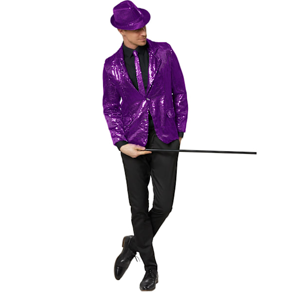 tectake Partyhatt med paljetter Lila