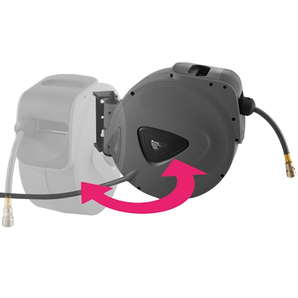 tectake Tryckluftsslang automatisk - 20 m grå
